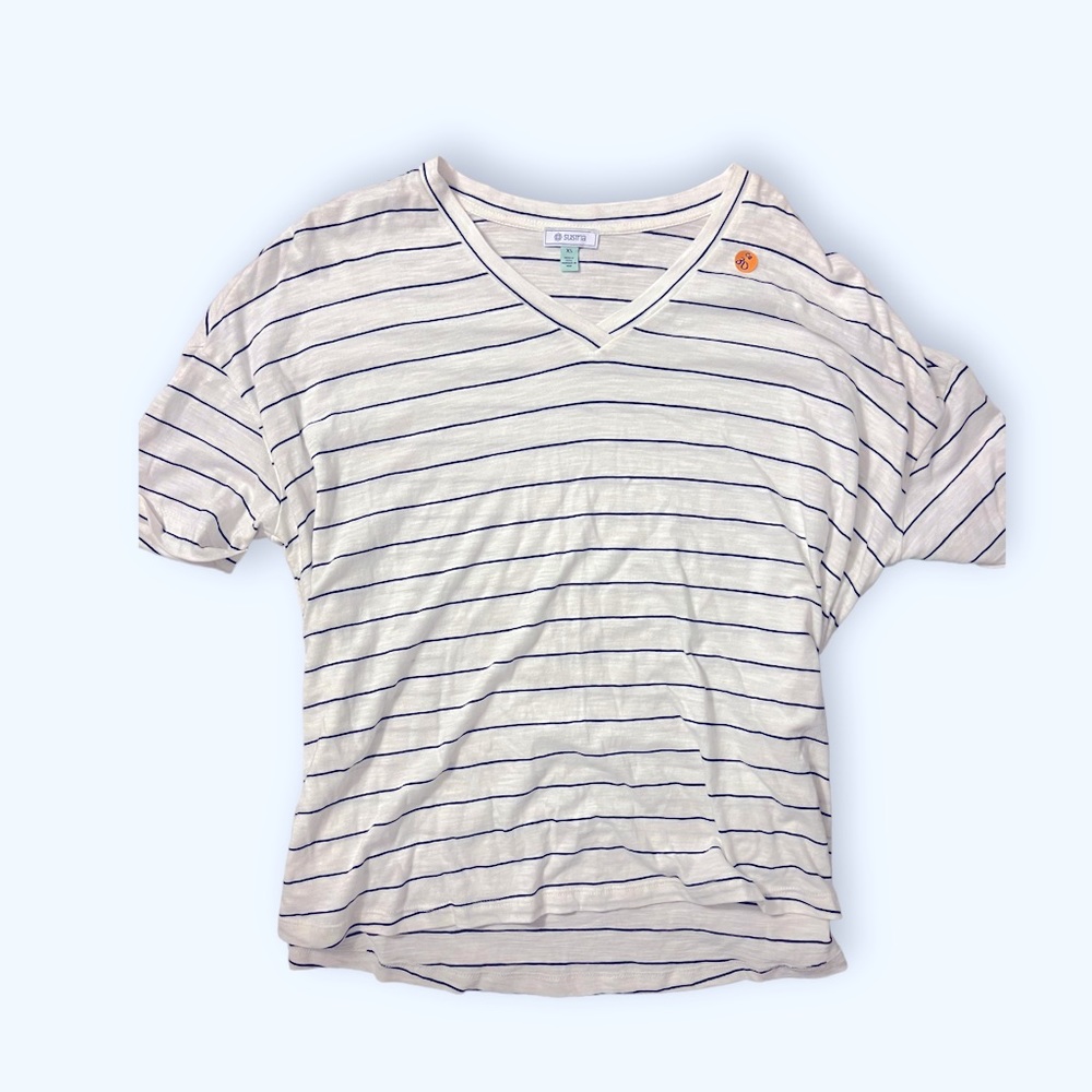 Black and White Stripe Susina Blouse